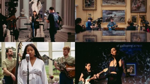 Martha Goddard, Astles, Ni Maxine and Niki Kand perform across NML venues for the “Museum Sessions” YouTube series. Images © Kieran Irvine, courtesy of National Museums Liverpool