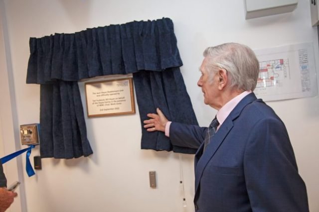 Jean's widower, Bill, unveils plaque