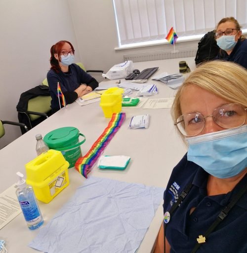 Ellen Maxwell, Rebecca Melling and Mags Sanders - Health Outreach and Inclusion workers at WWL