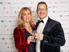 Kate & Chris with award - Credit Wesley Storey