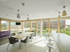 Green kitchen living edge hill