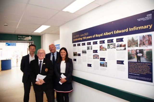 Lisa Nandy MP with (l-r) WWL CEO, Silas Nicholls, Cllr George Davies and WWL Chair, Mark Jones