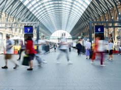 passengers train station