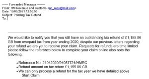 tax rebate scam