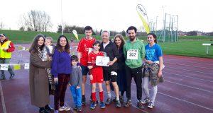 Frank Cottrell Boyce and family at the CAFOD Fun Run 2015