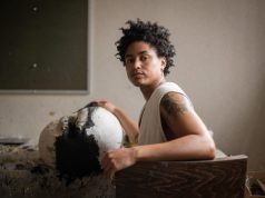 Khaleb Brooks in the studio. Image © Pete Carr courtesy of National Museums Liverpool